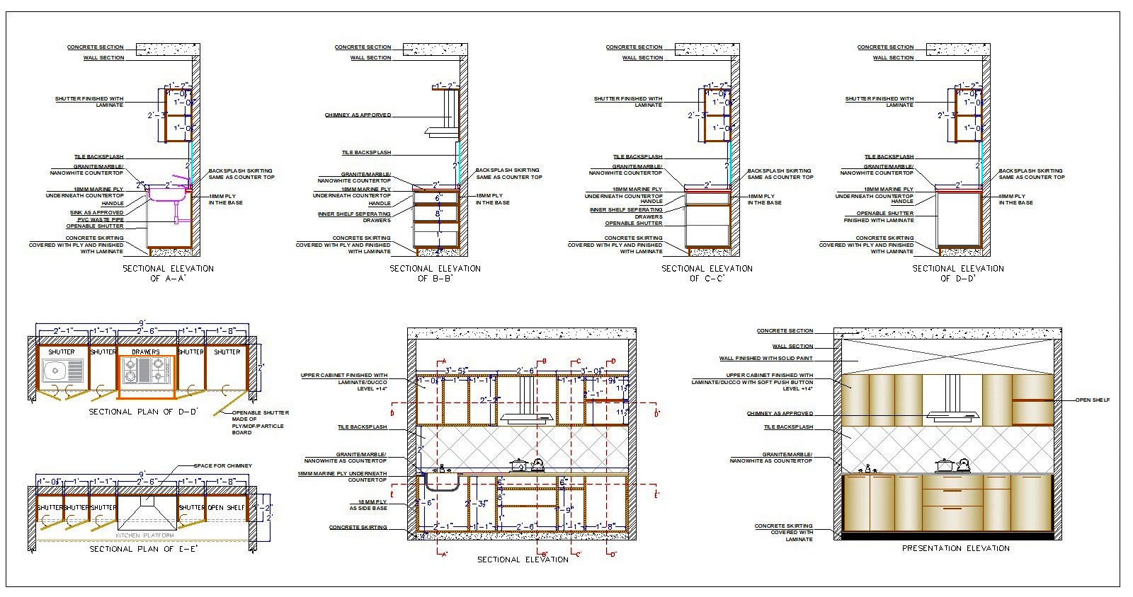 Pantry Design and Detail AutoCAD File